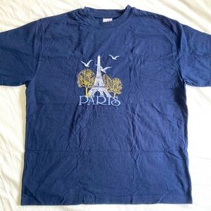 EUC navy Paris tee, size L.